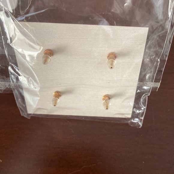 Christmas Gingerbread House clay earring stud 2 pairs - Picture 2 of 2